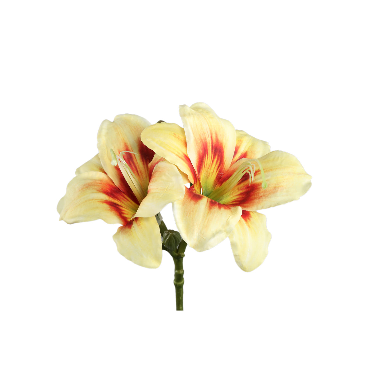 Amaryllis Flower – Yellow Amaryllis Spray, Polyester Fabric, Semi-Finished | PTMD