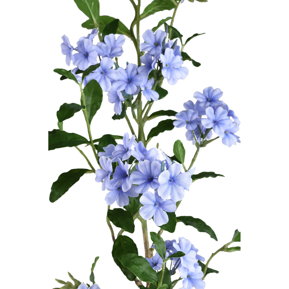 Gartenblume – blauer Bleiwurz-Zweig mit Blättern aus Stoff, Eisenmetall und Kunststoff | PTMD