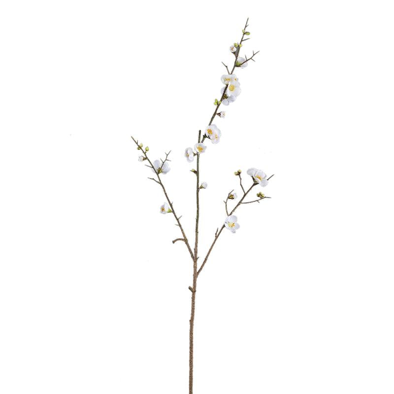 Kunstblume – Weißer Kirschblütenzweig, Schlichte Zweigform, Halbhandgefertigt | PTMD