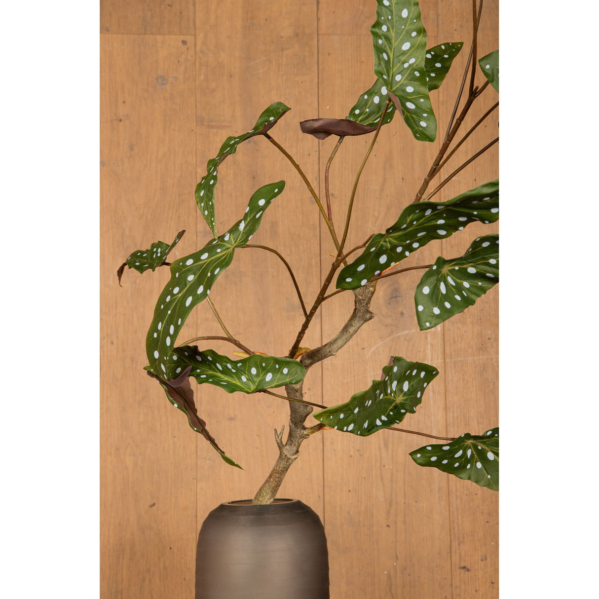 Artificial Plant - Green Begonia Leaf Bush, Fabric, Iron Metal, Plastic | PTMD