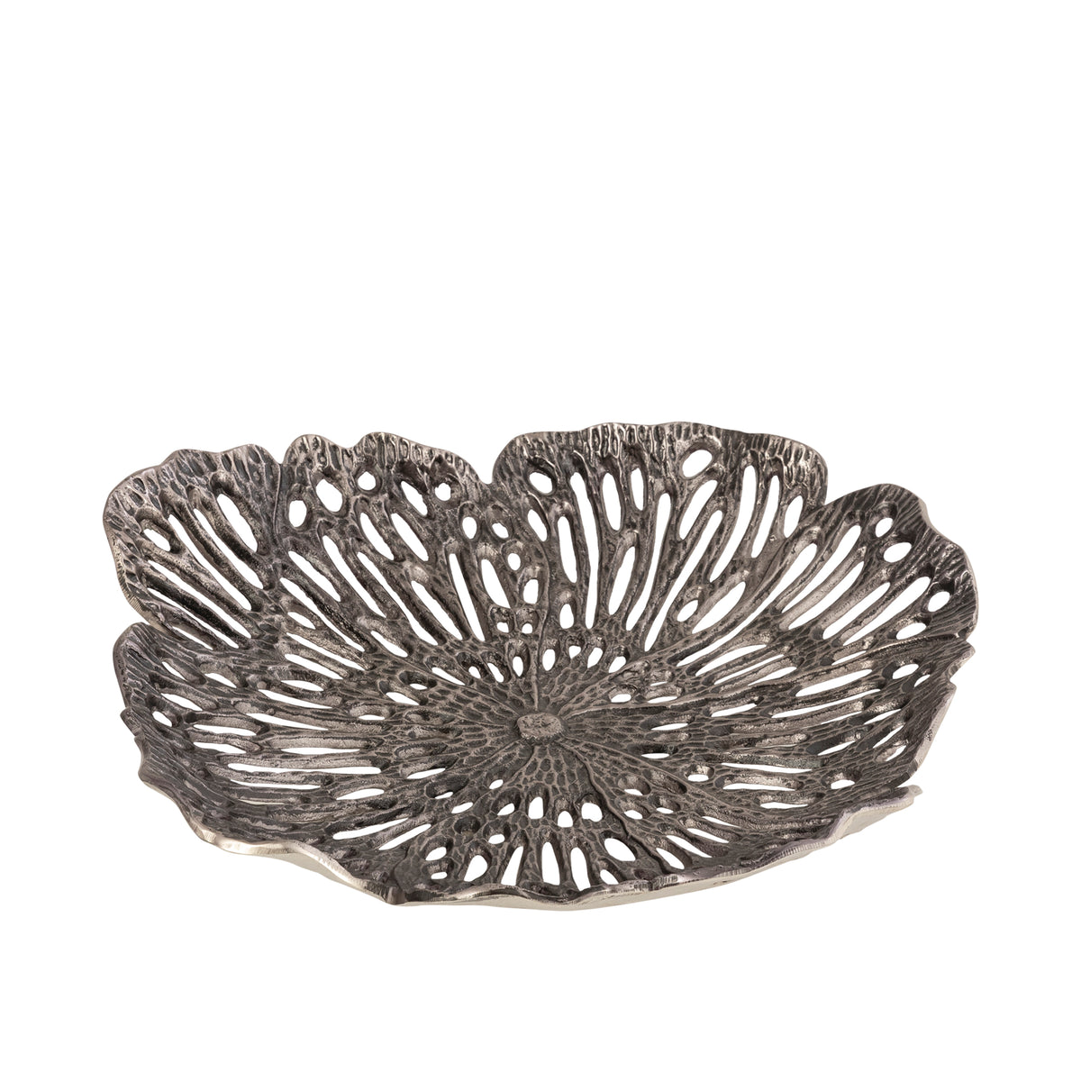 Wanddeko – Blumen Design, Aluminiumguss Metall, Organische Form, L – Ryhann | PTMD