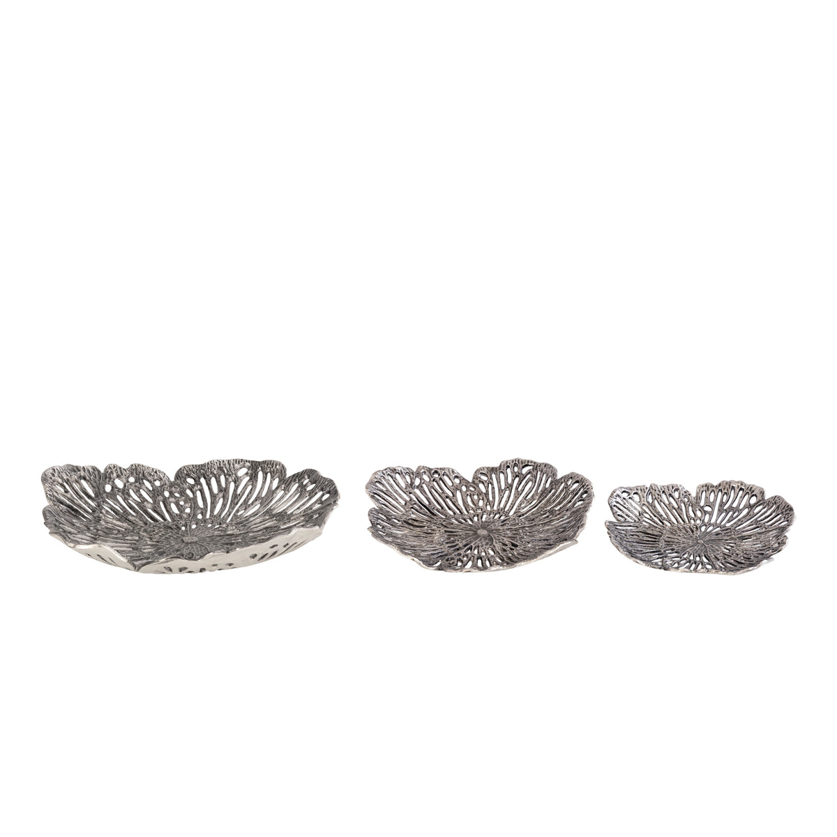 Wanddeko – Blumen Design, Aluminiumguss Metall, Organische Form, L – Ryhann | PTMD
