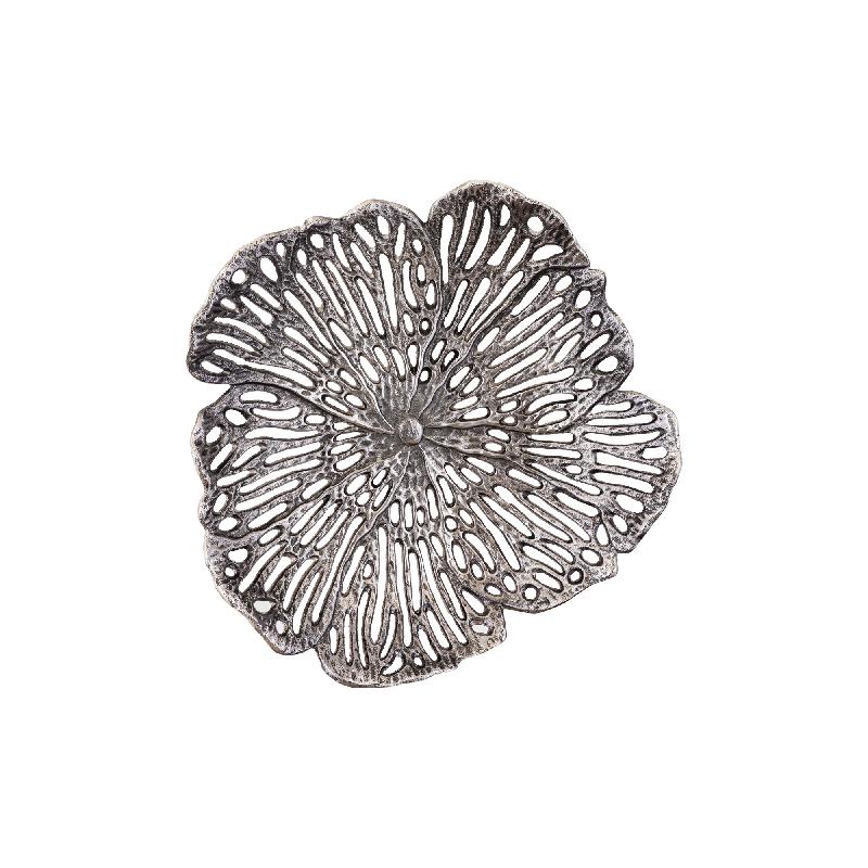 Wanddeko – Blumen Design, Aluminiumguss Metall, Organische Form, M – Ryhann | PTMD