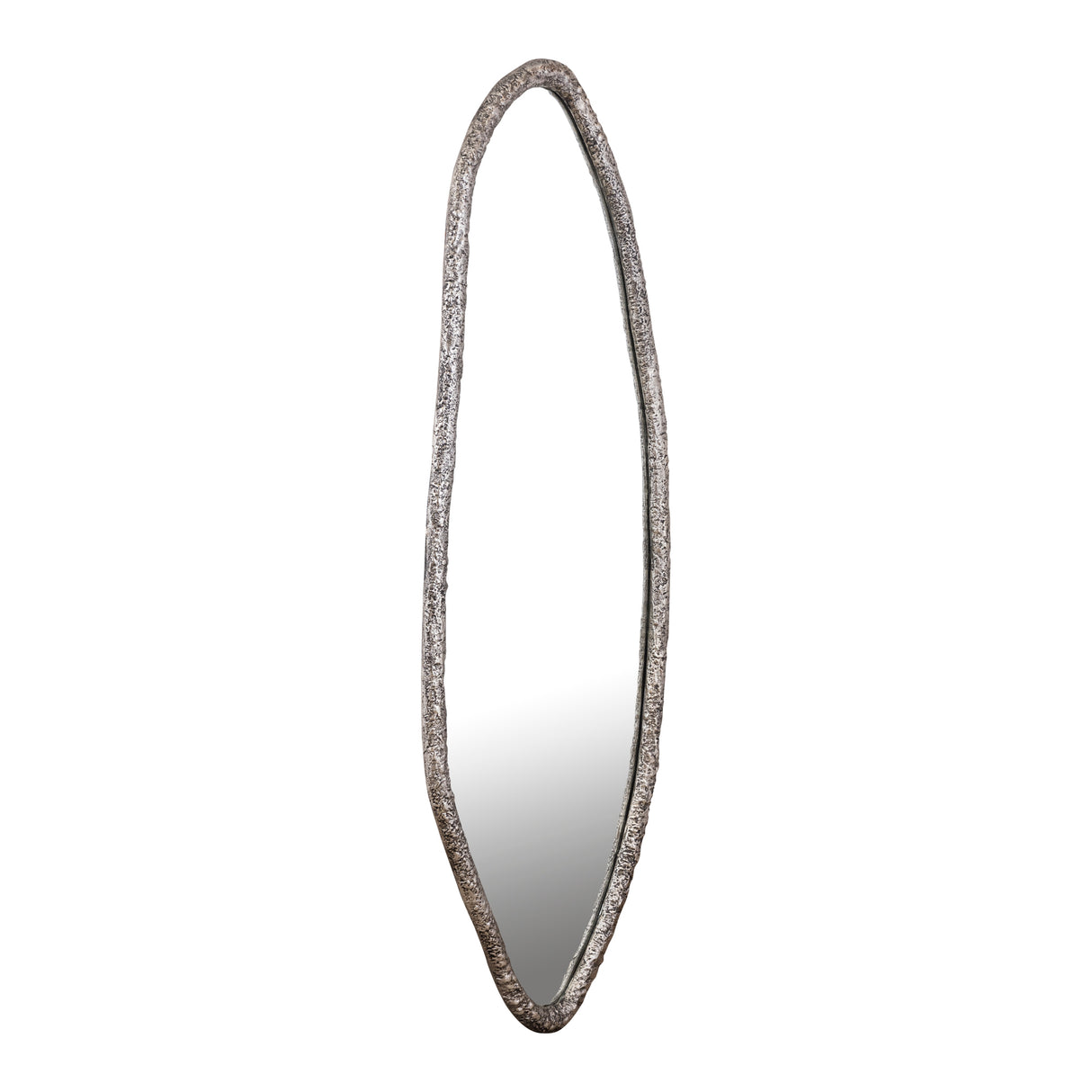 Wandspiegel – Organisches Design, Ovale Form, Aluminium Material, Silber, 3XL – Paislie | PTMD