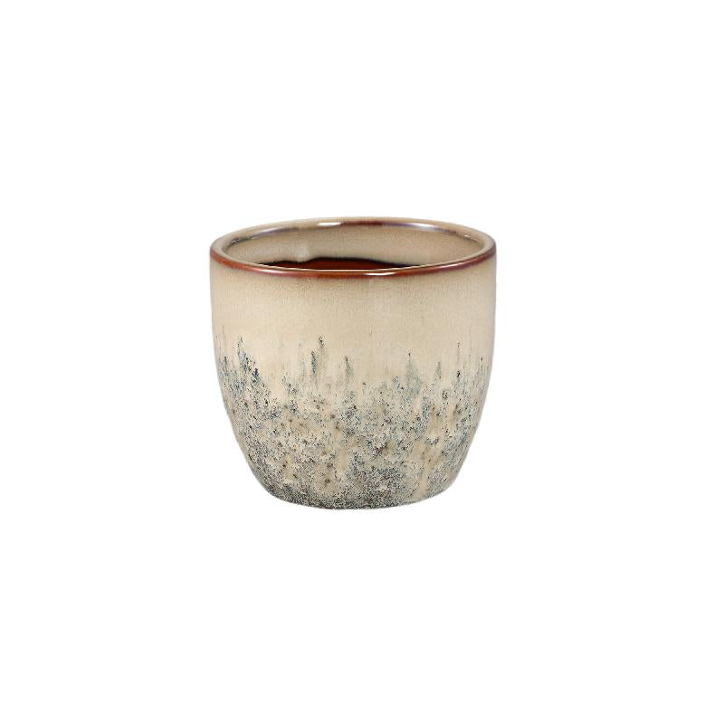 Blumentopf - Keramik, Runde Form, Bauchige Form, Creme, S - Harper | PTMD
