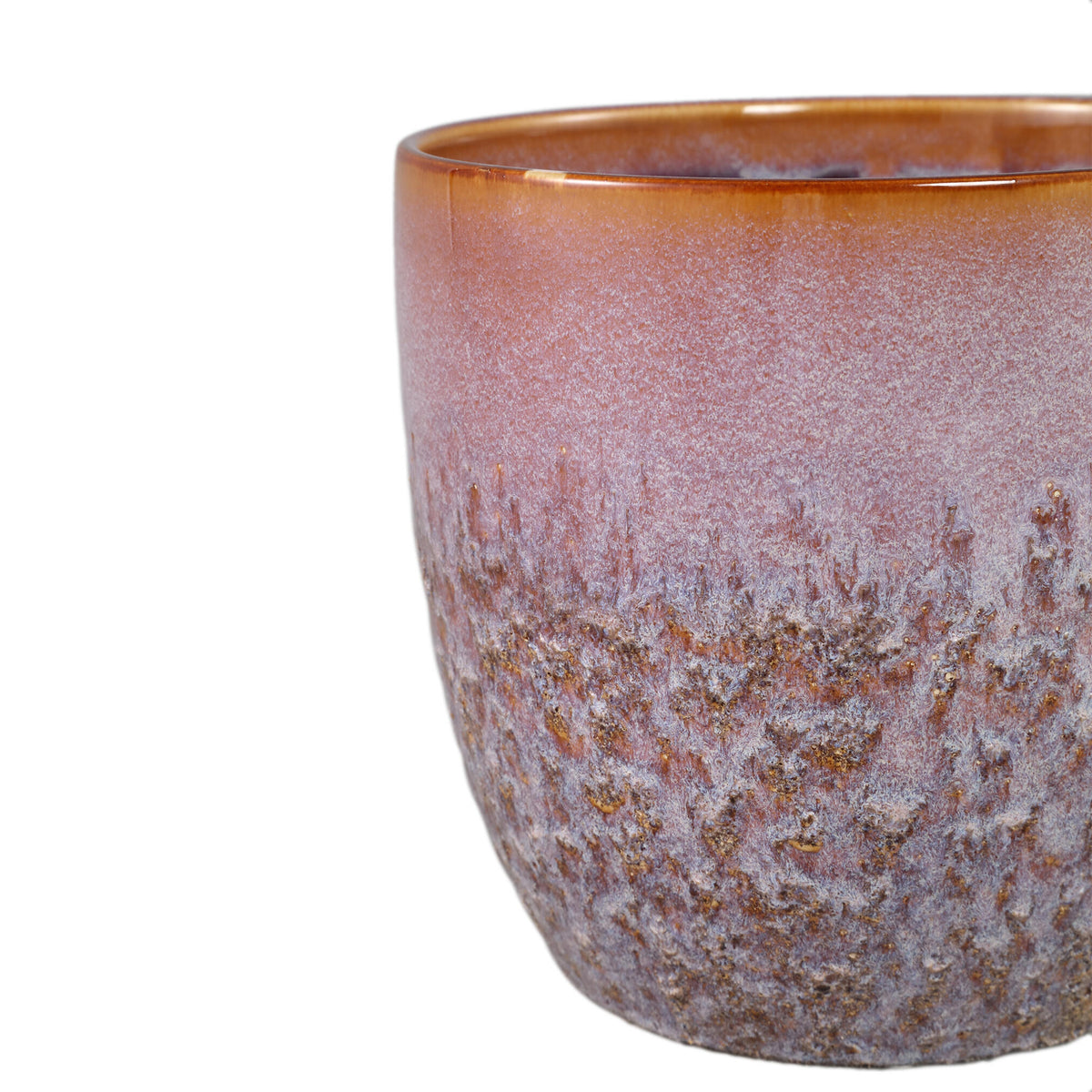 Flowerpot - Ceramic, Round Shape, Pot-bellied Shape, Pink, XL | PTMD