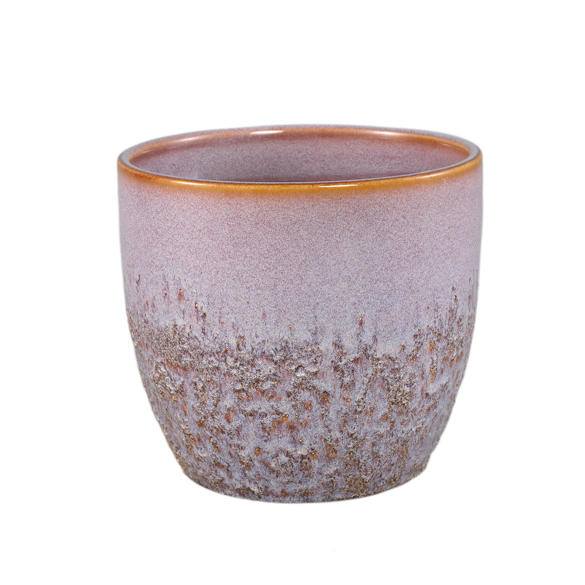 Flower pot - Ceramic, Round, Bulbous, Pink, L | PTMD
