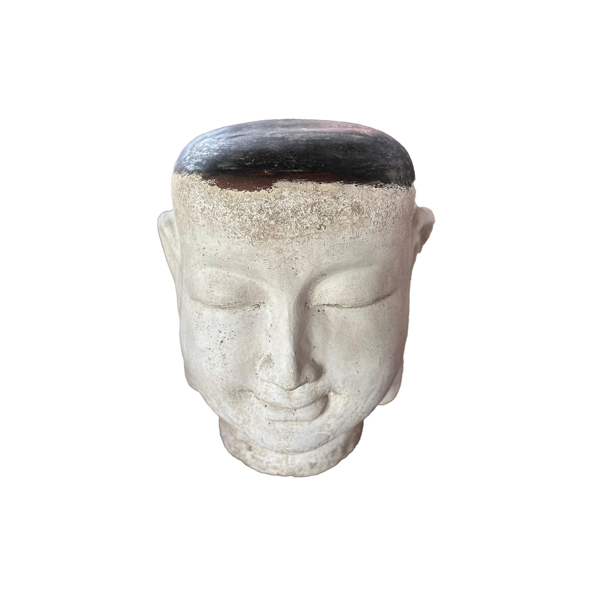 Statue - GRC fiberglass concrete, handmade, hand-finished, white, Buddha shape – Makayla | PTMD