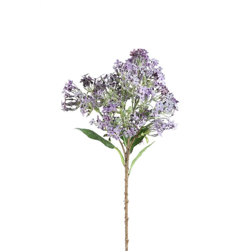 Trockenast – Violetter Zweig mit kleinen Blüten und Blättern aus Stoff, Metall, Kunststoff und Viskose | PTMD