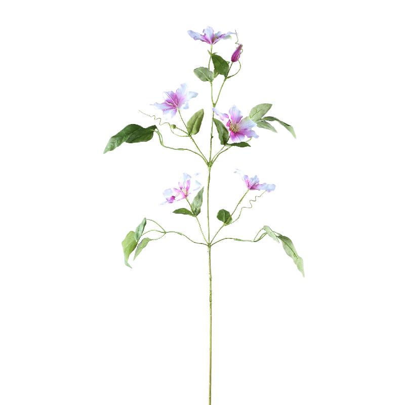 Garden Flower - Pink Clematis Spray, Handmade, Fabric, Plastic | PTMD