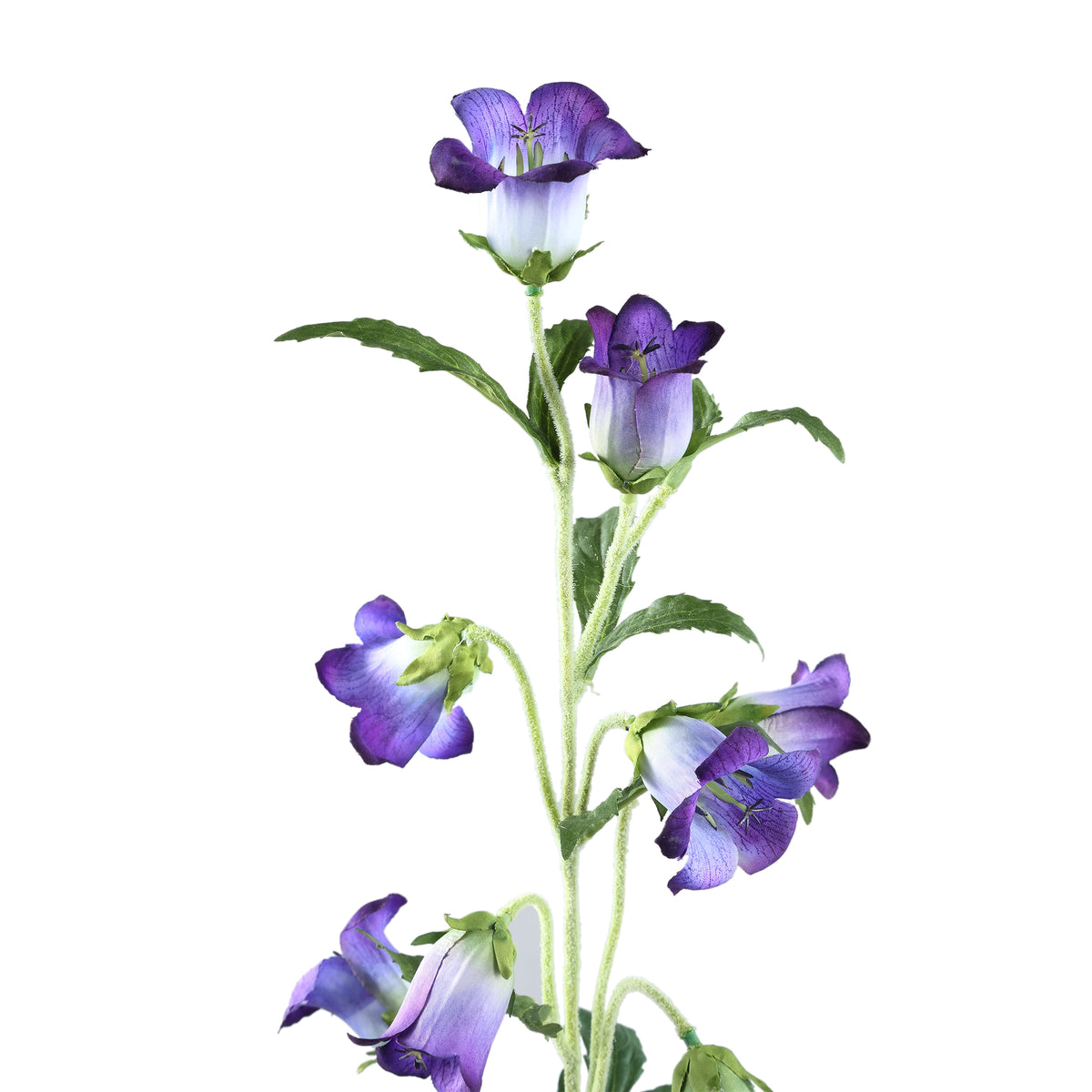 Garden Flower – Purple Bellflower Spray, Fabric, Plastic, Handmade | PTMD
