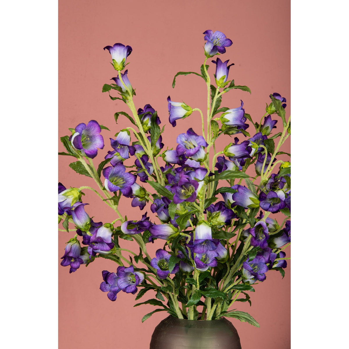 Garden Flower – Purple Bellflower Spray, Fabric, Plastic, Handmade | PTMD