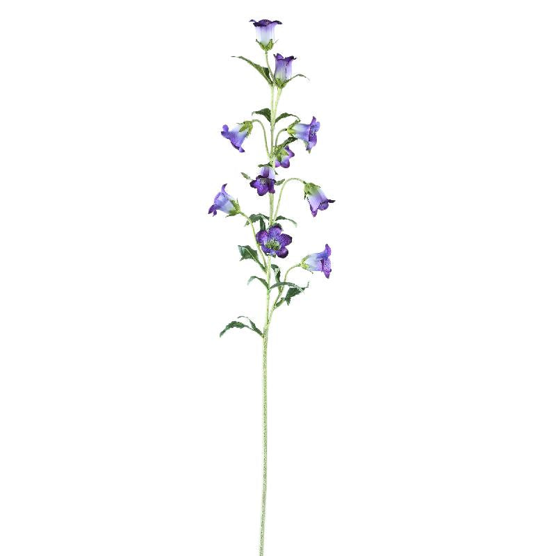 Garden Flower – Purple Bellflower Spray, Fabric, Plastic, Handmade | PTMD