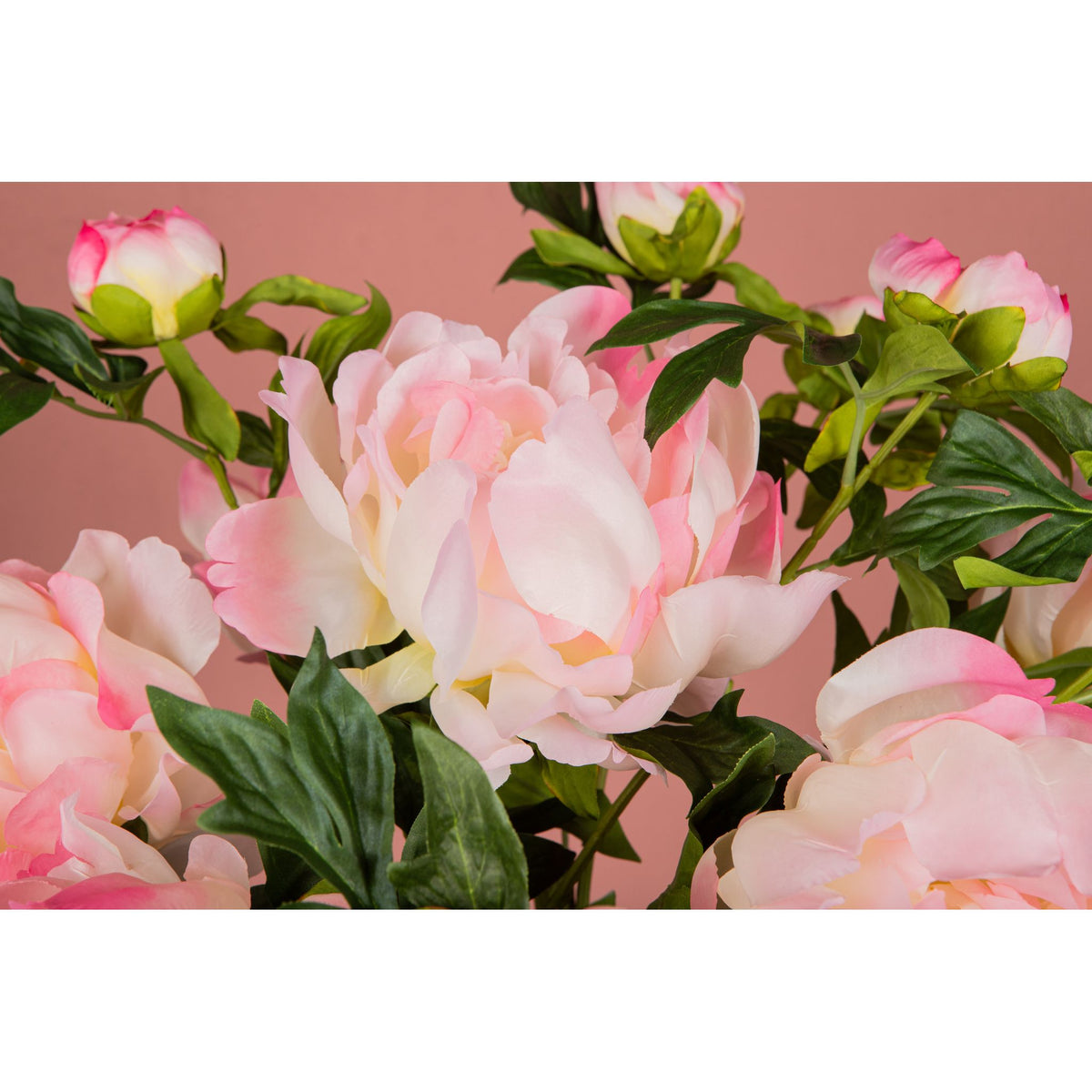 Pfingstrosenblume – Rosa Pfingstrosenzweig mit Knospe aus Stoff und Kunststoff | PTMD