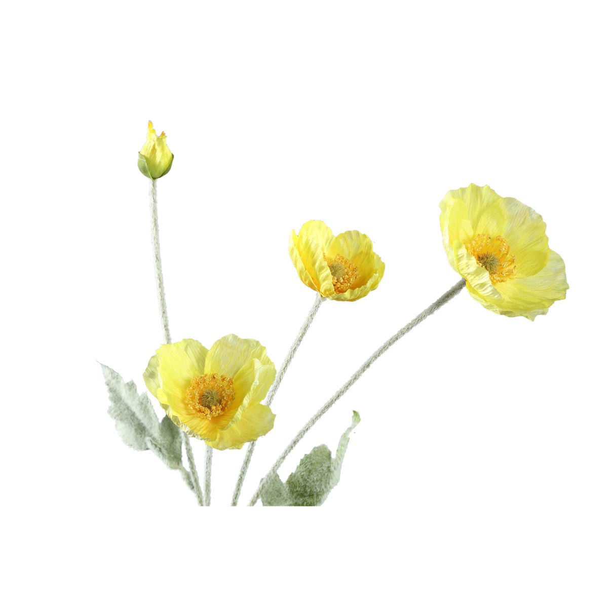 Mohnblume – Gelber Mohnzweig aus Stoff und Kunststoff | PTMD