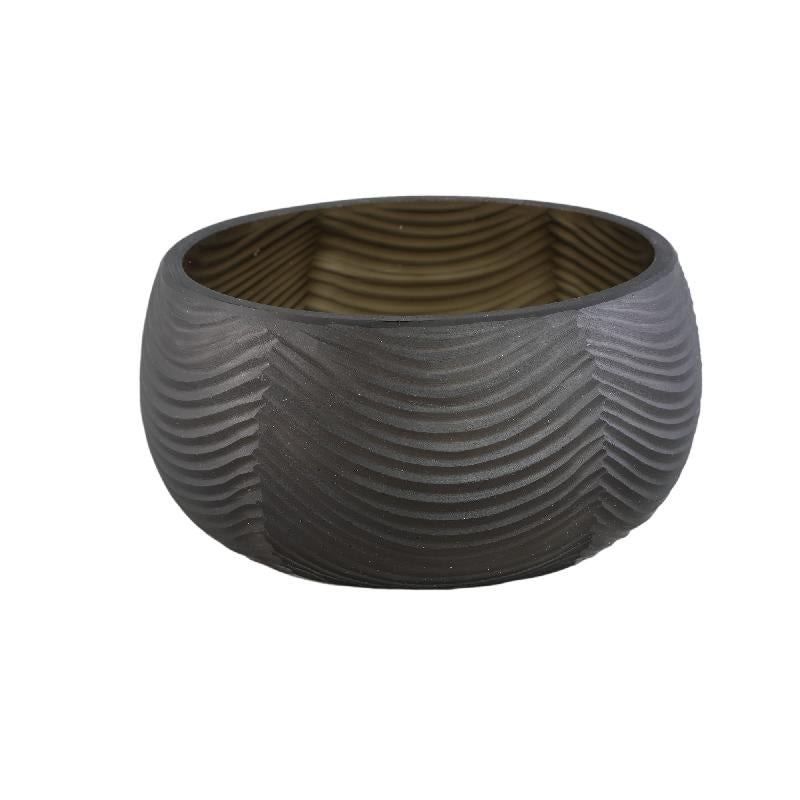 Bowl – Glass Material, Round Shape, Brown Colour – Elichi | PTMD