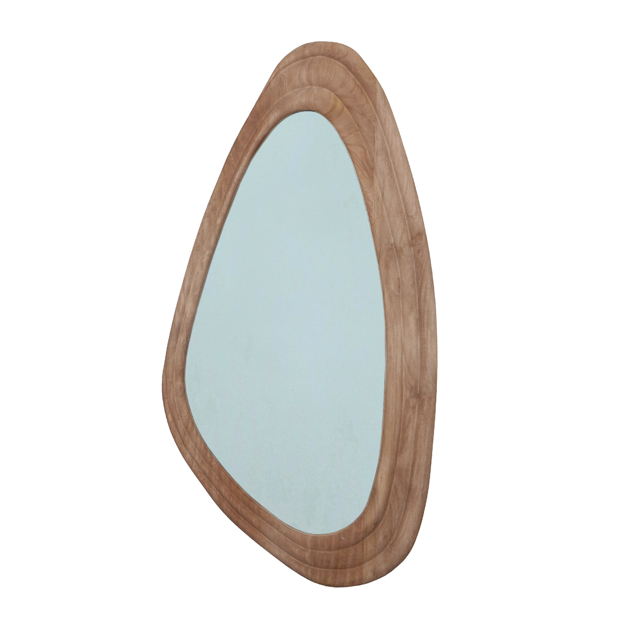 Spiegel – Organisches Design, Dreieckige Form, Mangoholz Material, Natur – Santin | PTMD