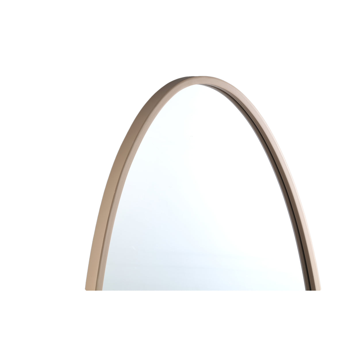 Spiegel – Schlichtes Design, Ovale Form, Stahl Material, Sand, L – Serine | PTMD