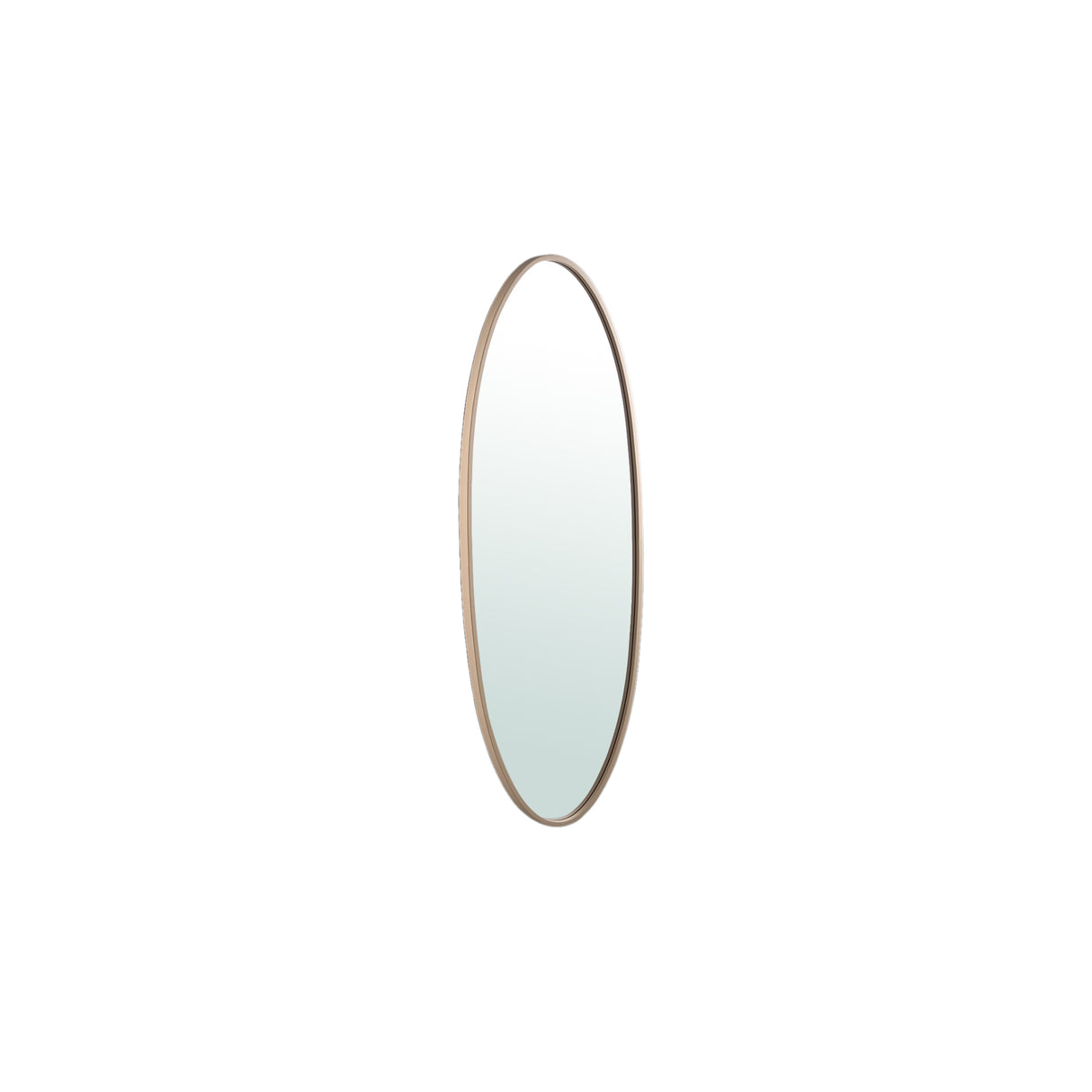 Spiegel – Schlichtes Design, Ovale Form, Stahl Material, Sand, L – Serine | PTMD