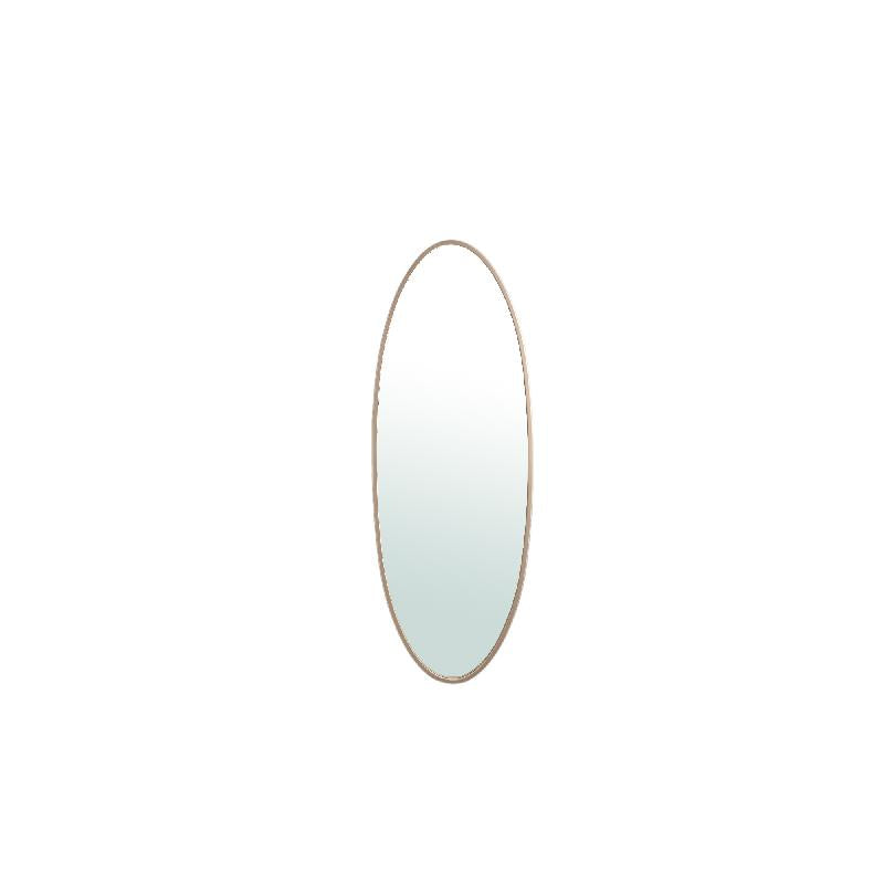 Spiegel – Schlichtes Design, Ovale Form, Stahl Material, Sand, L – Serine | PTMD
