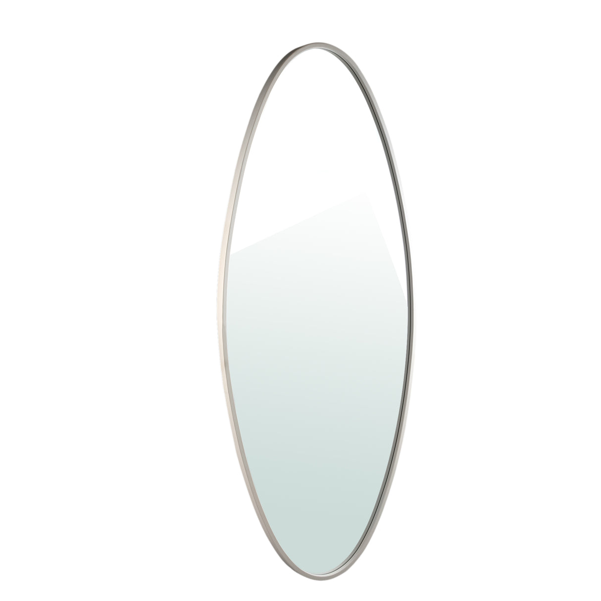 Spiegel – Schlichtes Design, Ovale Form, Stahl Material, Weiß, L – Serine | PTMD
