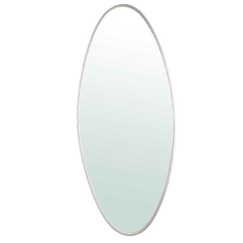 Spiegel – Schlichtes Design, Ovale Form, Stahl Material, Weiß, L – Serine | PTMD