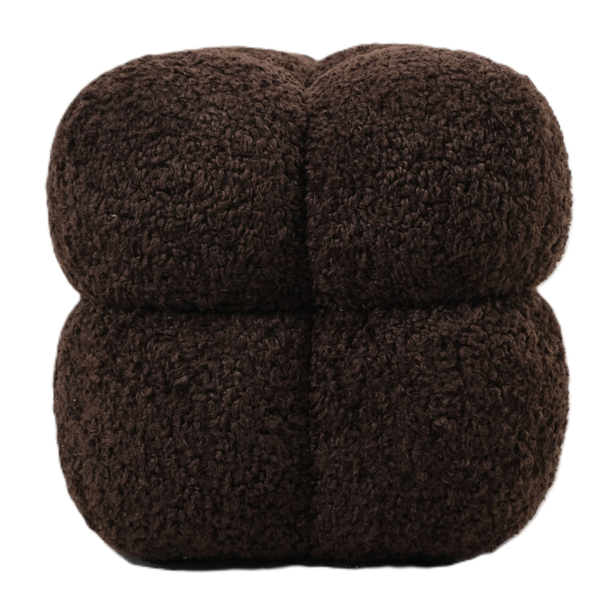 Sitzbank – braune Oberfläche, Stoff Bezug, weiche Polsterung – Teddy | PTMD