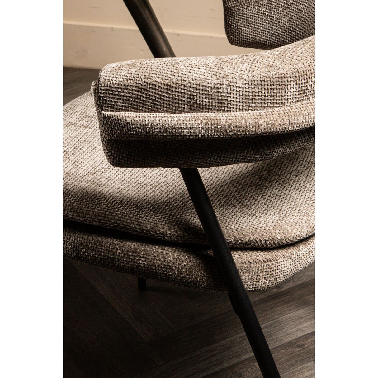 Esszimmerstuhl – Stein Farbton, Stoff Material, Modernes Design – Helsinki | PTMD