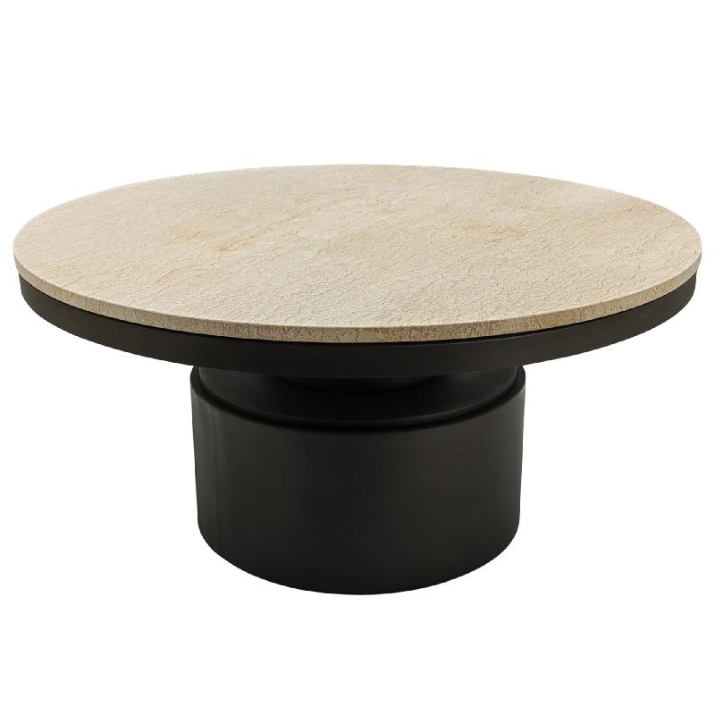 Coffee table – Marble stone top, Cream Mink finish, High design – Bregt | PTMD