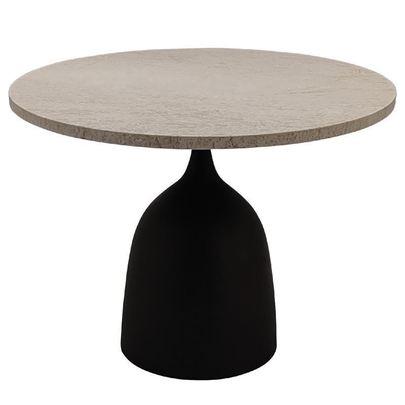 Beistelltisch – Marmor Oberfläche, Rundes Design, Cremefarbenes Finish – Patras | PTMD
