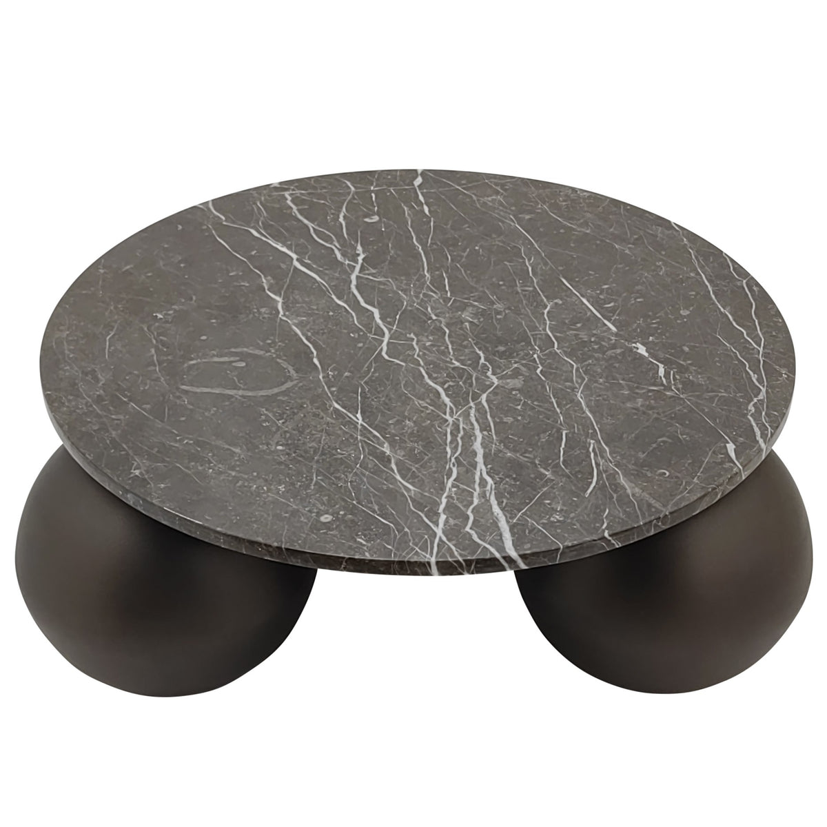 Coffee table – Marble stone top, Brown surface, Compact design – Skippy | PTMD