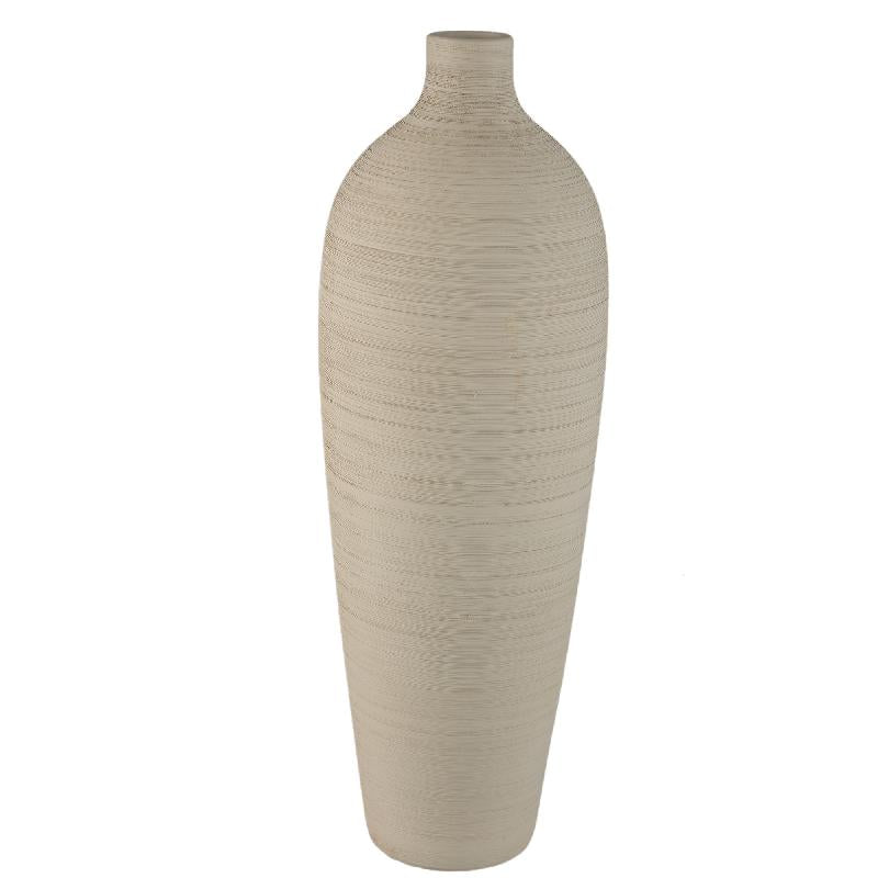 Vase – Stoneware Ceramic, Bottle Design, Beige Color, XL – Cavinn | PTMD