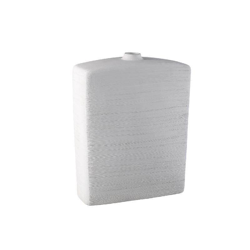 Vase – Rechteck Design, Keramik Material, Weiße Farbe, S – Janettee | PTMD