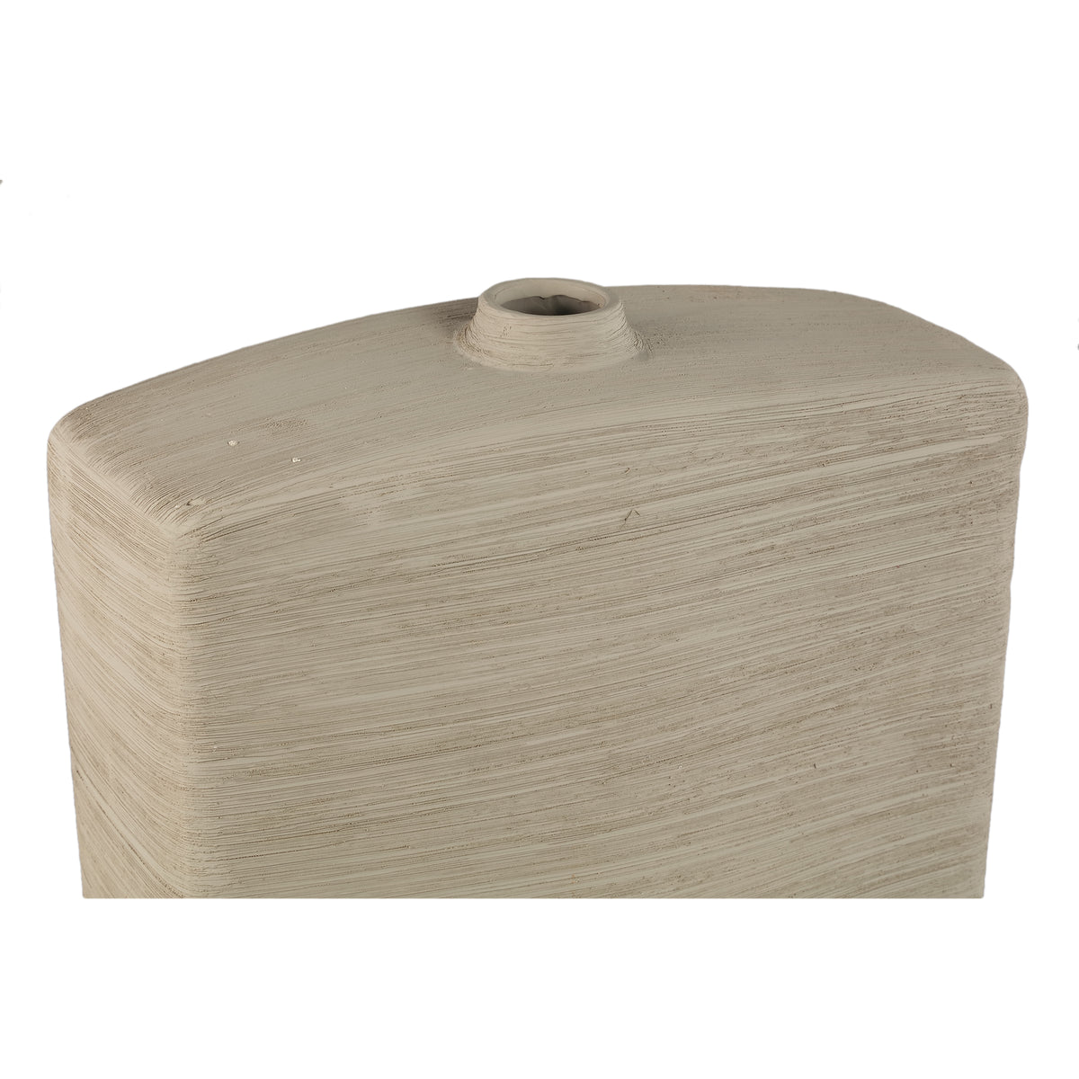 Vase – Rectangular Design, Ceramic Material, Beige Color, S – Janettee | PTMD