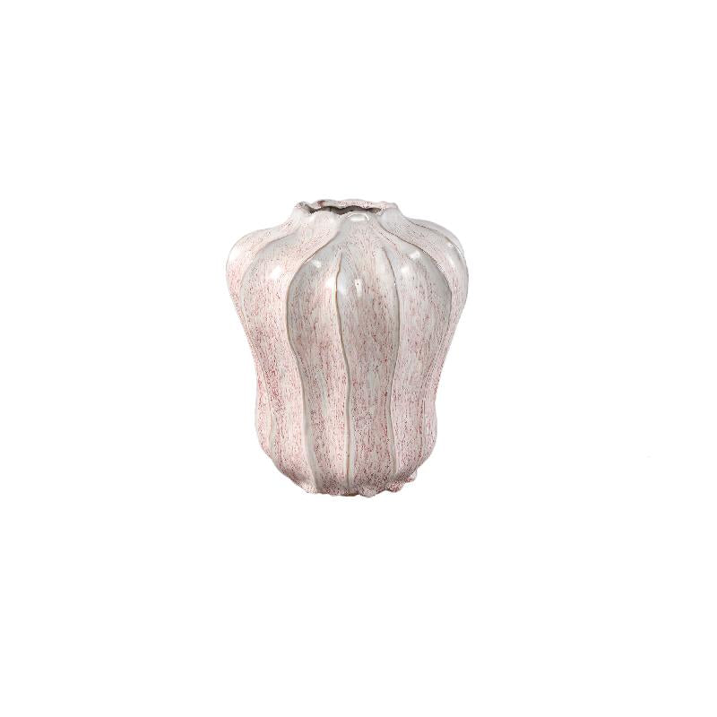 Vase - Pink, Round, Wavy, Ceramic, S - Hamish | PTMD