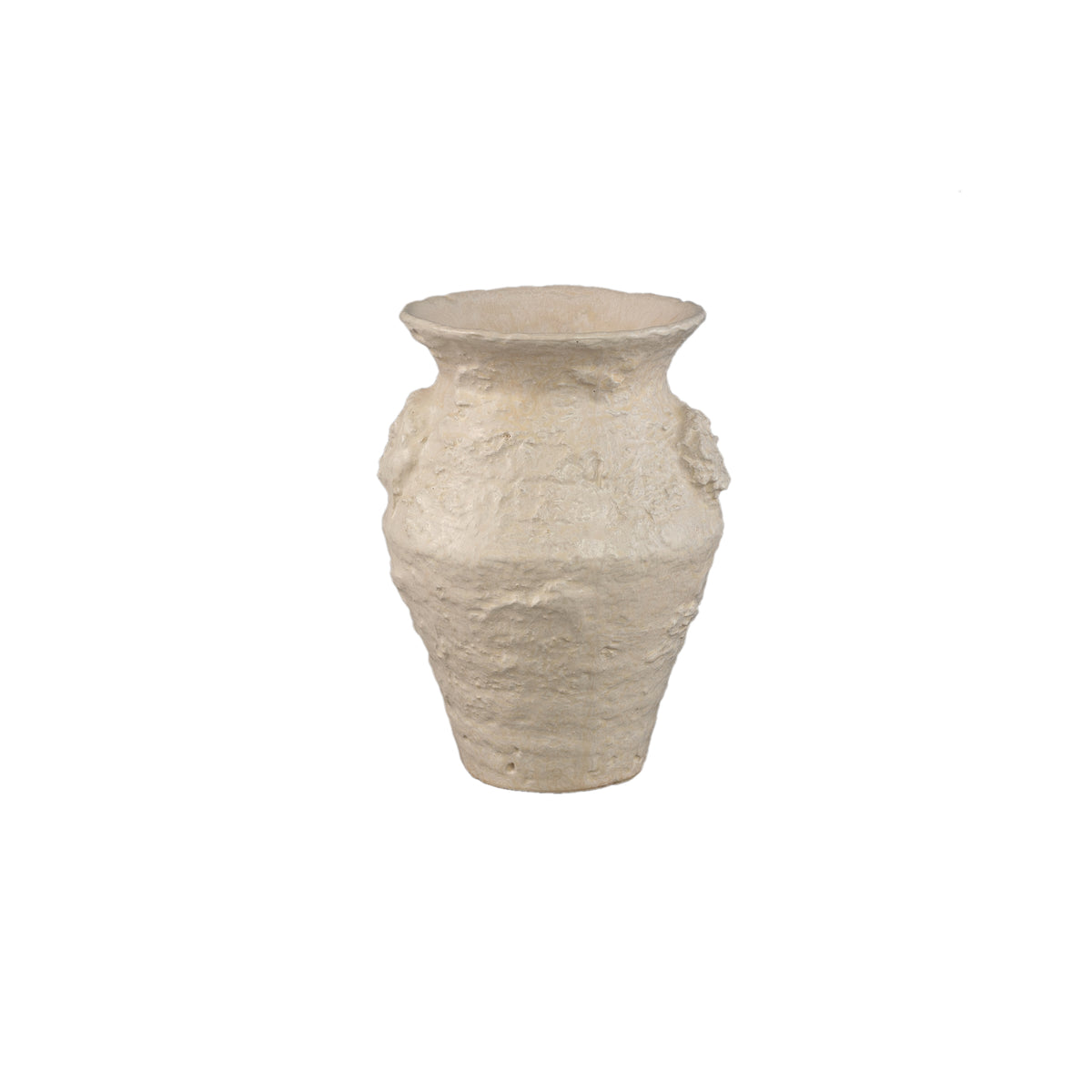 Jug - Beige surface, Round shape, Rough texture, Ceramic, S - Leandra | PTMD