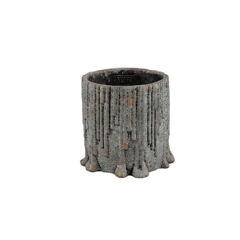 Pot – Cement Surface, Dripping Design, Grey, S – Indiana | PTMD