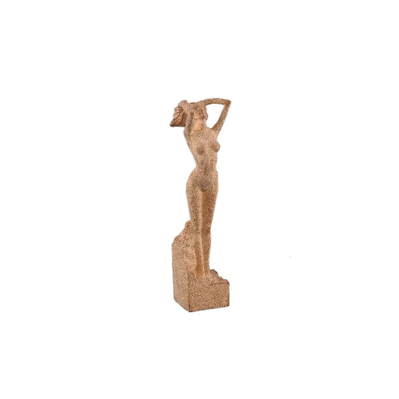 Statue - Kunstharz, grau, weibliche Form, skulptural, modernes Dekor, S – Aleah | PTMD