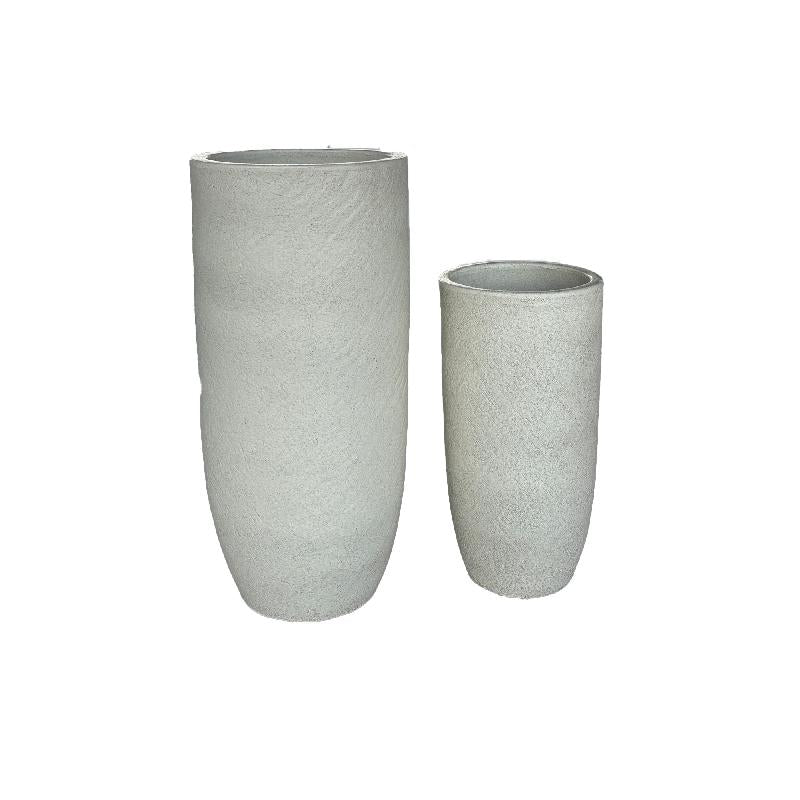 Pot – Ceramic Material, Round Shape, White Surface – Dezzel | PTMD