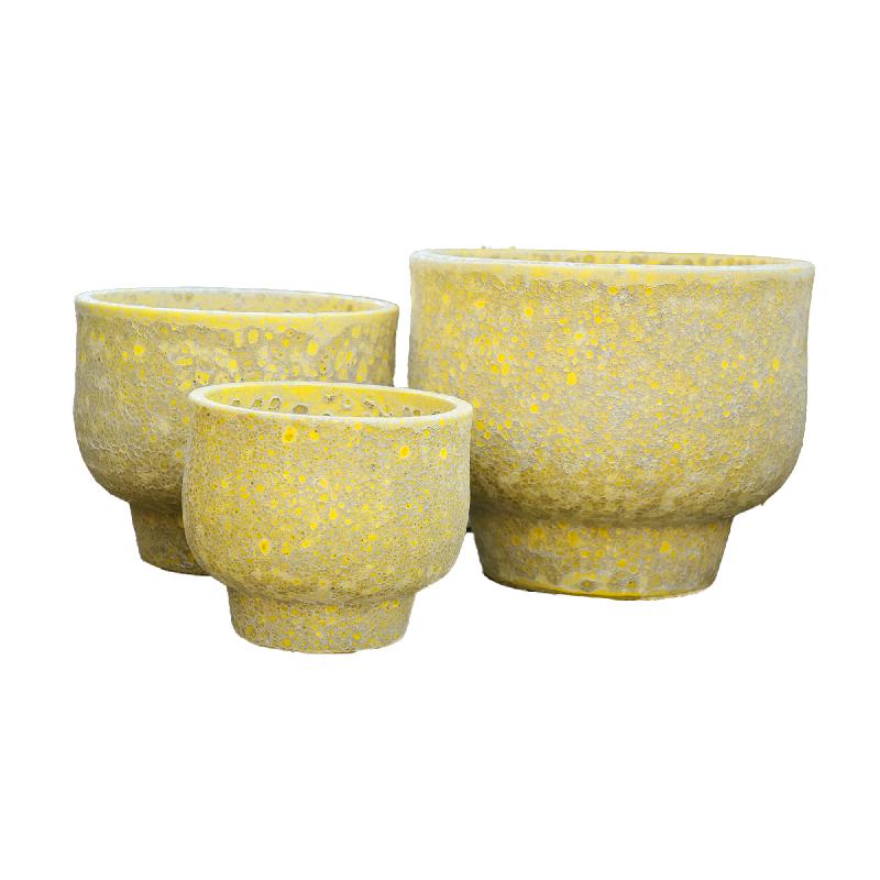 Pot – Ceramic Material, Glazed Surface, Multicolor Surface – Sanish | PTMD