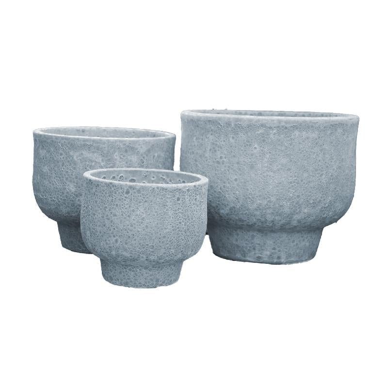 Pot – Ceramic Material, Glazed Surface, Blue Surface – Sanish | PTMD