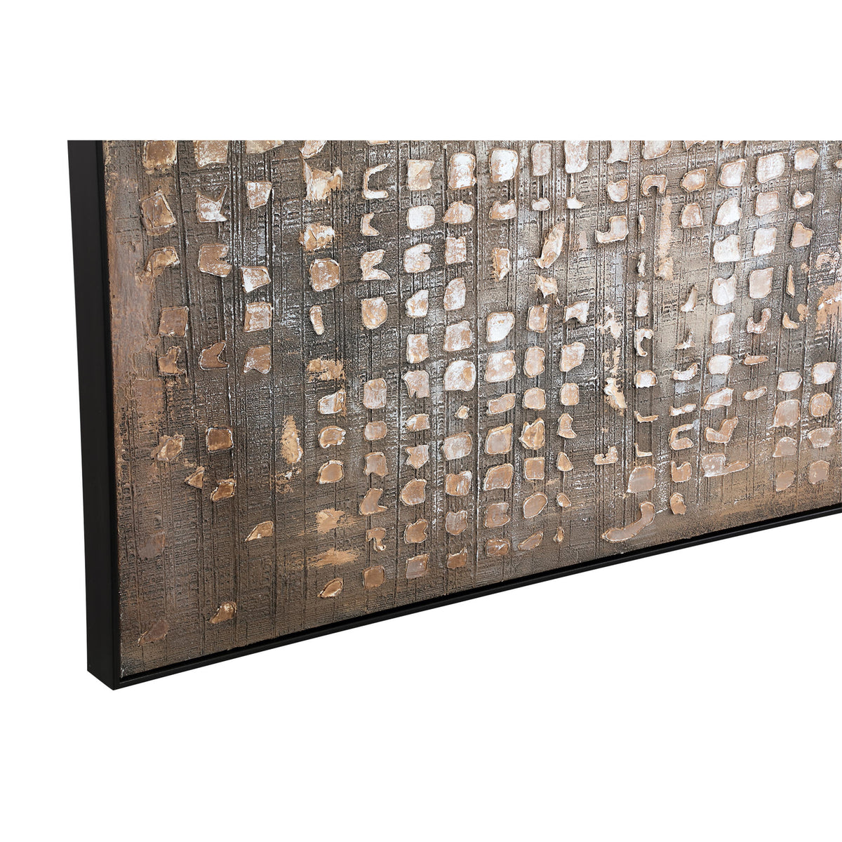 Wandbild – Raues Muster Design, Quadratische Form, Mischmaterial, Dunkelbraun – Pathe | PTMD