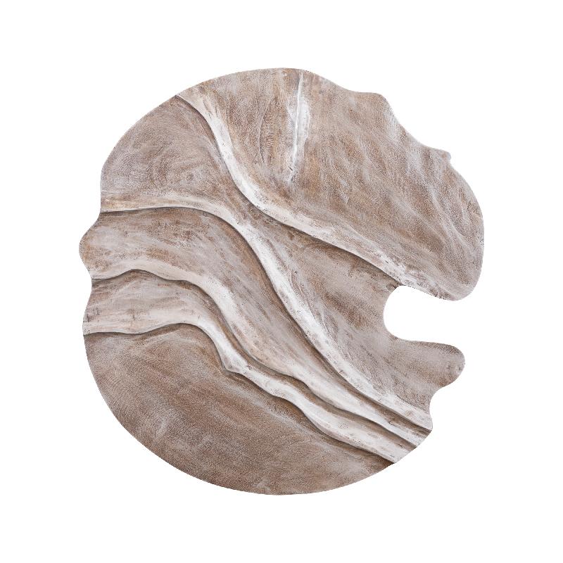 MDF Wall Panel in Brown with Wave Structure, Handcrafted Finish, S – Samraj | PTMD