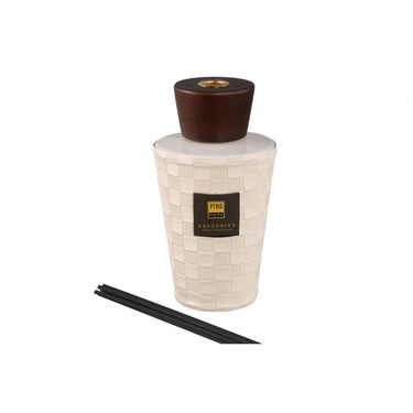 Duft aus Glas mit Lederdetail & handveredeltem Finish (300 ml) – Clean Linen | PTMD - Esszett Luxury | Stilvolles Wohnen mit Charakter