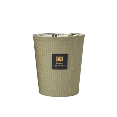 Kerze aus Glas mit Lederdetail & handveredeltem Finish (1,4 kg) – Black Forest | PTMD - Esszett Luxury | Stilvolles Wohnen mit Charakter