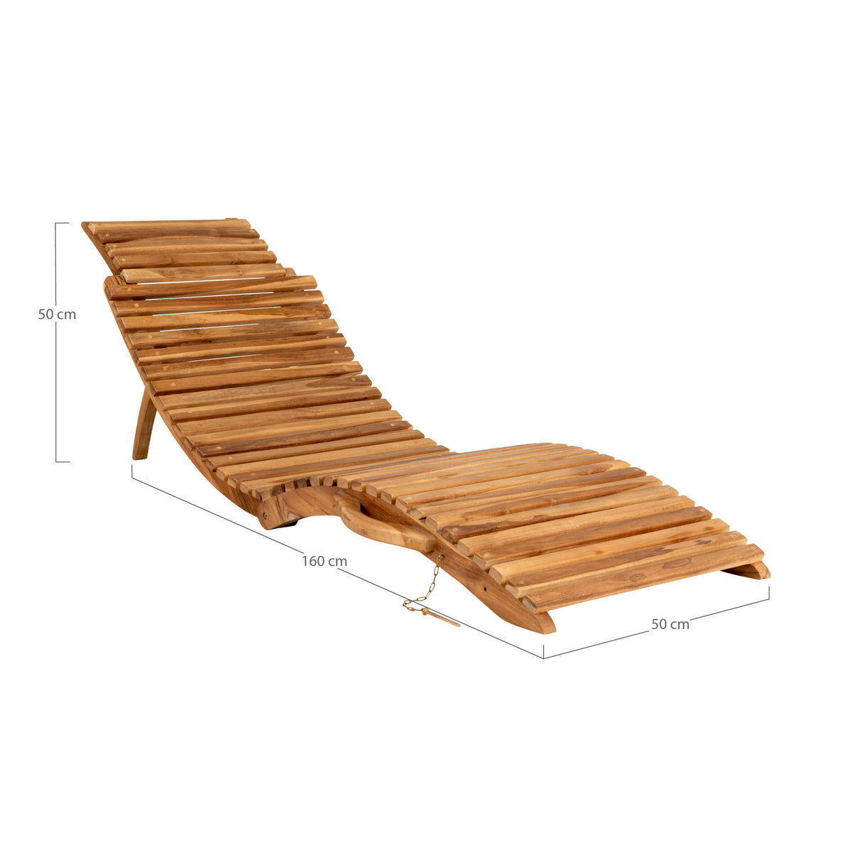 Sonnenliege – Teakholz, Naturfinish, 25 cm - Arrieta | House Nordic