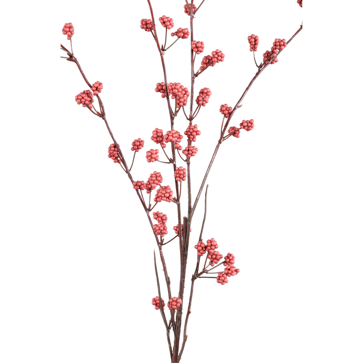 Artificial Branch – Light Pink Berries, Plastic Metal Core, Semi-Handmade Finish | PTMD