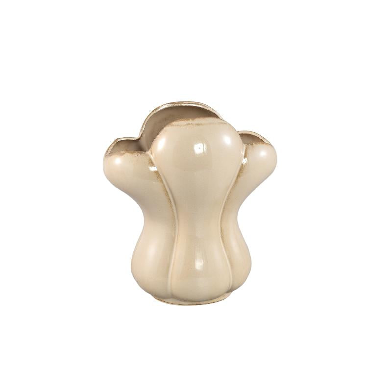Vase – cream-colored design, French lily motif, ceramic surface, M – Mellie | PTMD