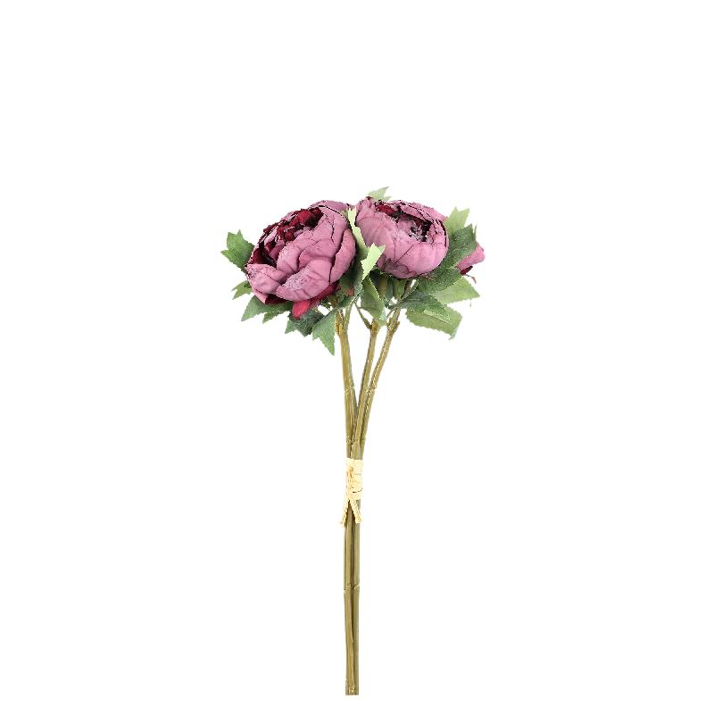 Pfingstrosenblume – Lilafarbener Pfingstrosenbusch, Stoffmaterial, Elegantes Design | PTMD
