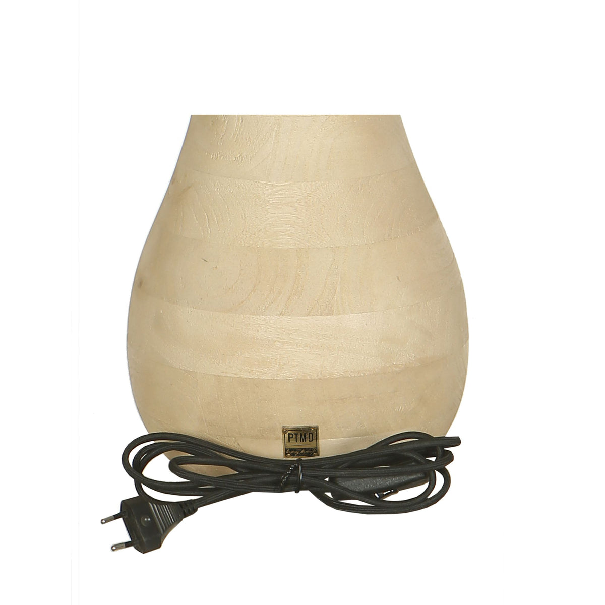 Tischlampe aus Mangoholz, naturfarben, rund, naturbelassen, dekorativ, niedrig – Peake | PTMD